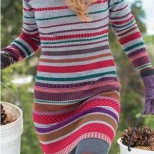 Krimson Klover for TITLE NINE  Tallchief Merino Wool Sweater Dress LARGE
